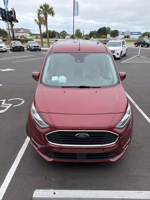 2019 Maroon Ford Transit Connect Titanium FWD Crossover
