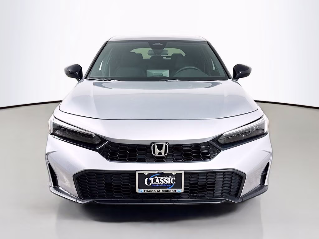 2026 Solar Silver Metallic Honda Civic Sport FWD Hatchback