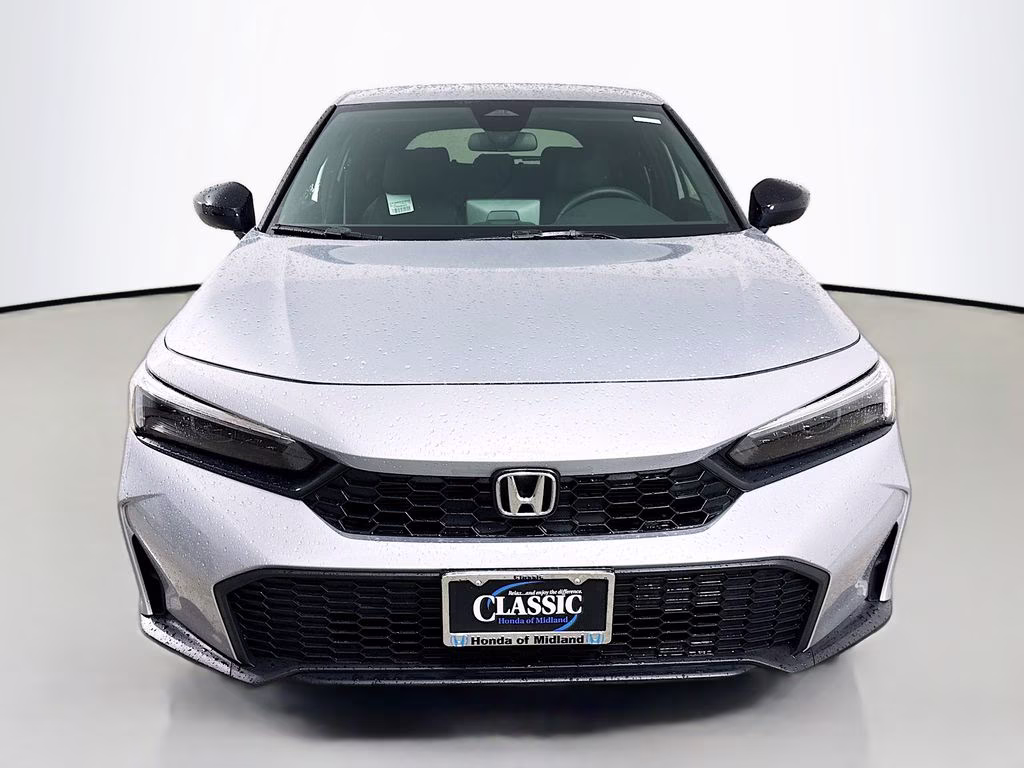 2026 Solar Silver Metallic Honda Civic Sport FWD Hatchback
