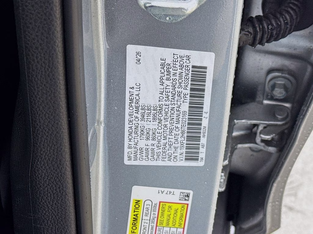 2026 Solar Silver Metallic Honda Civic Sport FWD Hatchback
