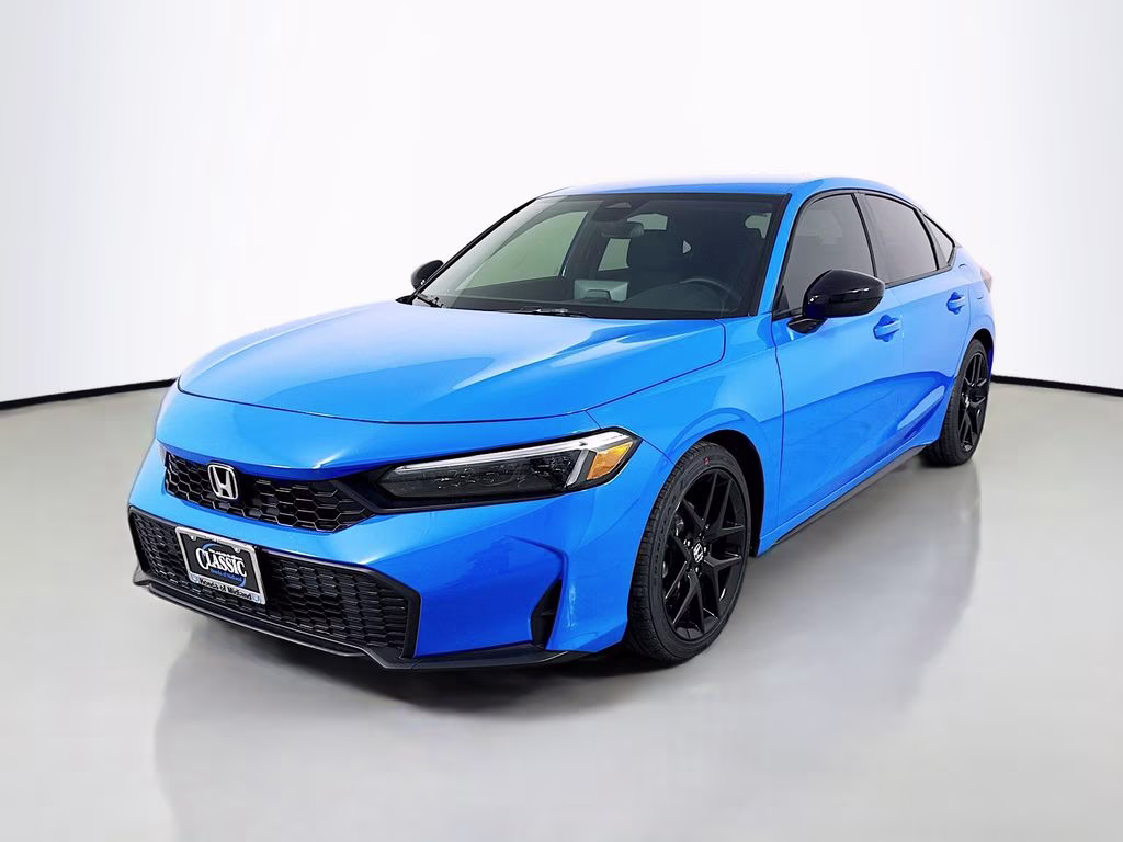 2026 Boost Blue Pearl Honda Civic Sport FWD Hatchback