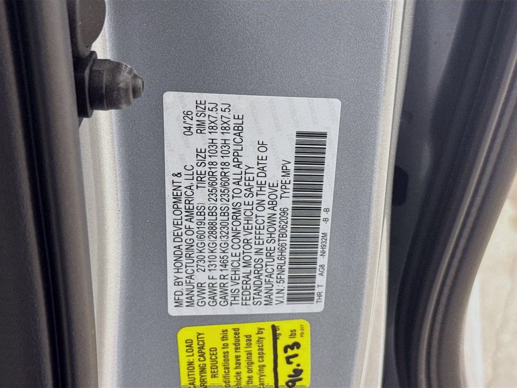 2026 Solar Silver Metallic Honda Odyssey EX-L FWD Van