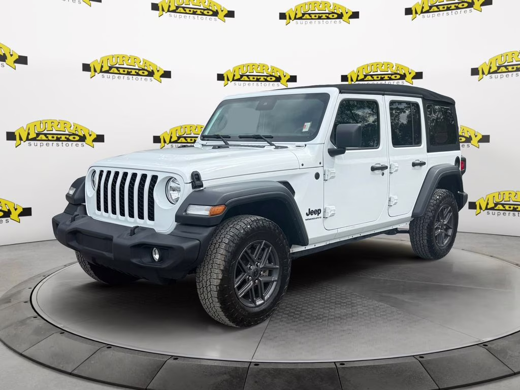 2024 Bright White Clearcoat Jeep Wrangler Sport S 4X4 SUV