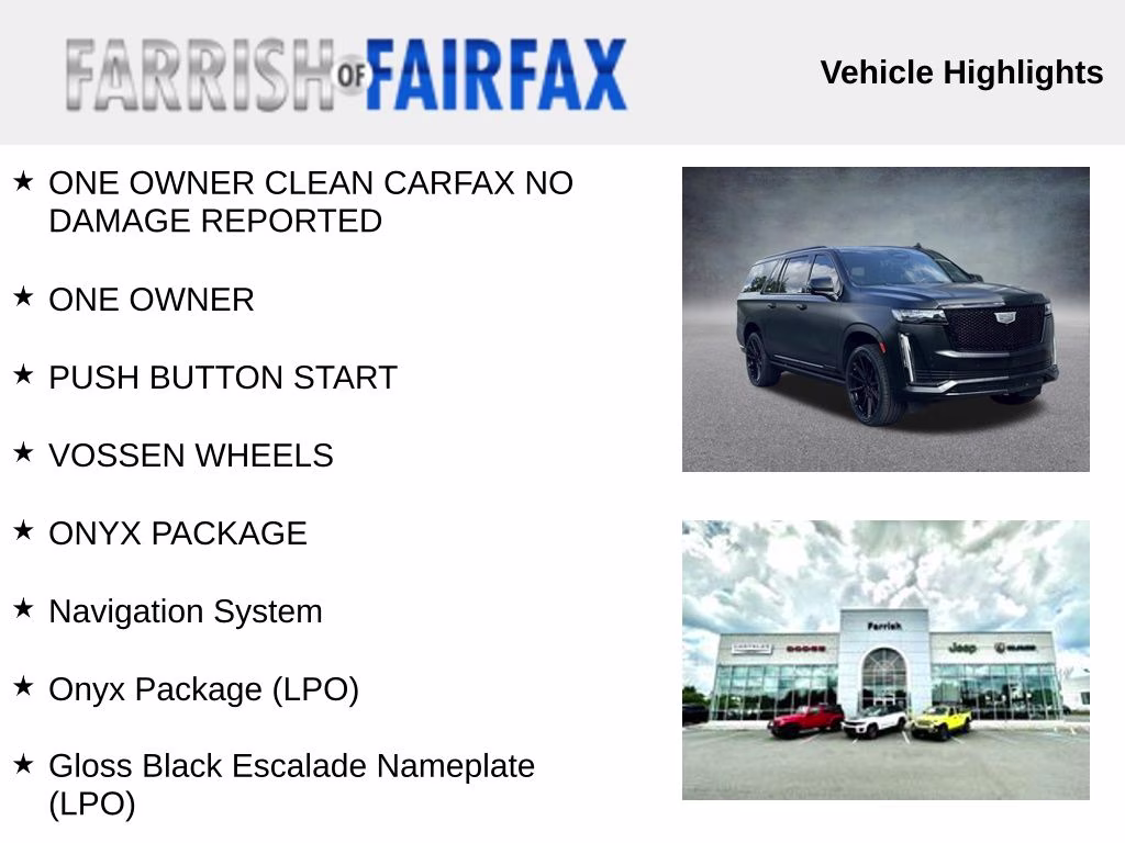 2022 Black Raven Cadillac Escalade ESV Sport Platinum 4X4 SUV