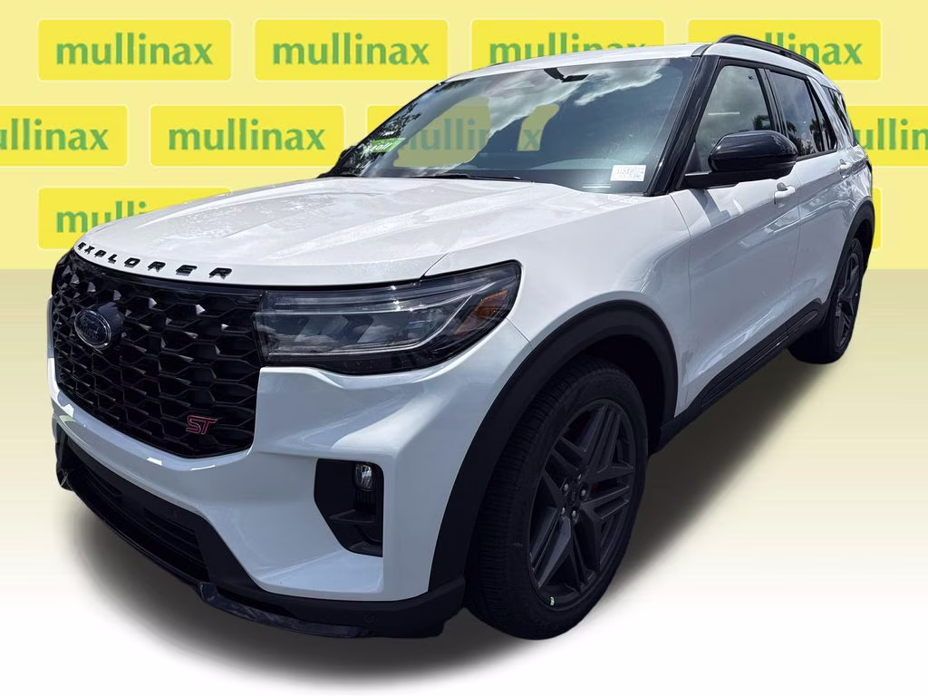 2026 Star White Metallic Tri-Coat Ford Explorer ST 4X4 SUV