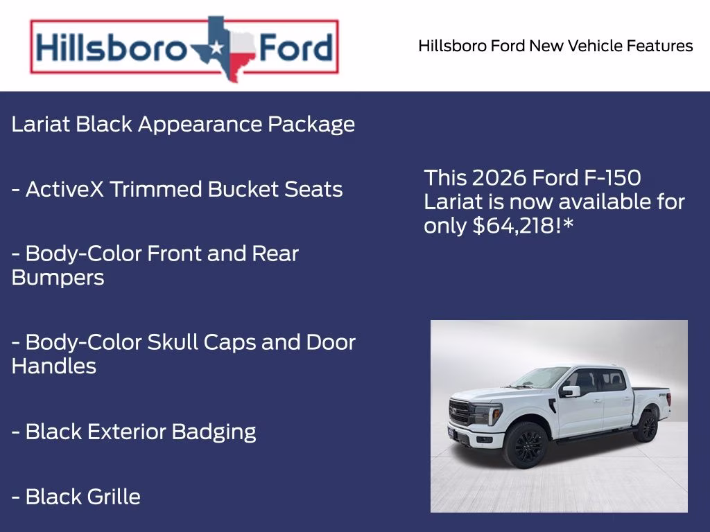 2026 Oxford White Ford F-150 Lariat 4X4 Truck