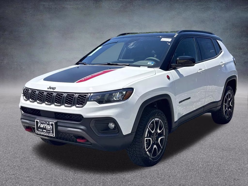 2026 Bright White Clearcoat Jeep Compass Trailhawk 4X4 SUV