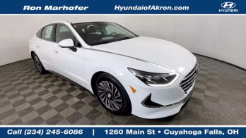 2023 Serenity White Hyundai Sonata Hybrid SEL FWD Sedan