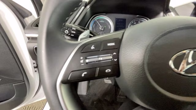 2023 Serenity White Hyundai Sonata Hybrid SEL FWD Sedan