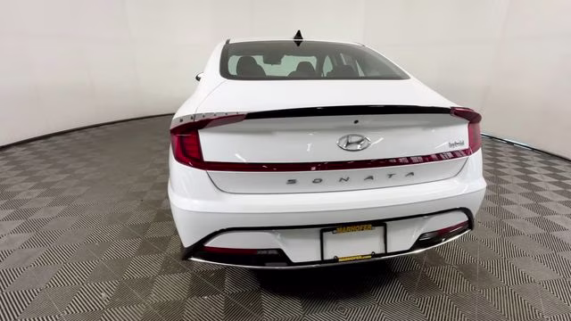 2023 Serenity White Hyundai Sonata Hybrid SEL FWD Sedan