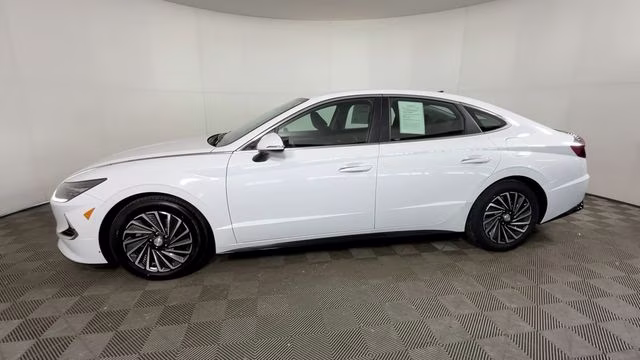 2023 Serenity White Hyundai Sonata Hybrid SEL FWD Sedan