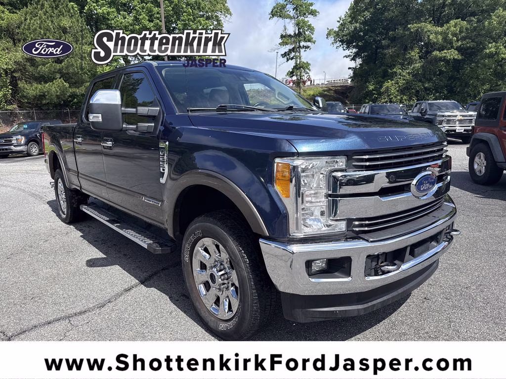 2017 Blue Jeans Metallic Ford Super Duty F-250 SRW Lariat 4X4 Truck