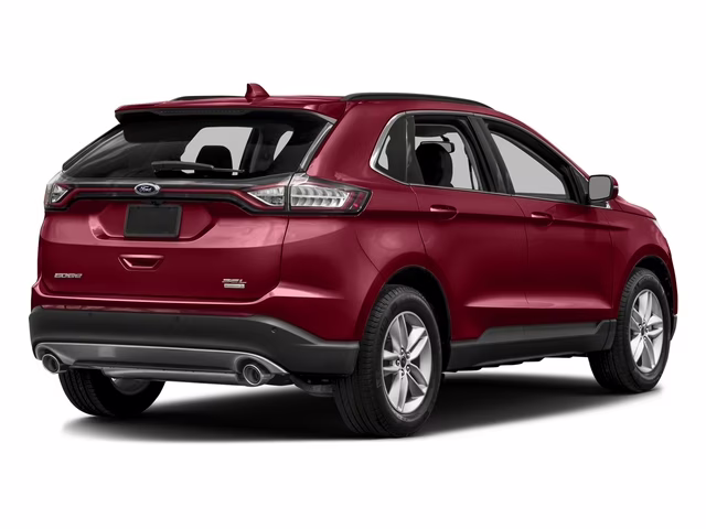 2018 red Ford Edge Titanium FWD SUV