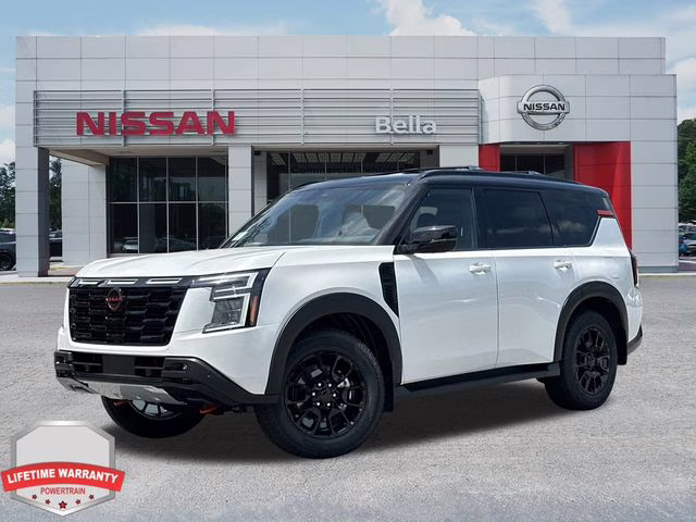 2025 Aspen White Tricoat/Super Black Nissan Armada PRO-4X 4X4 SUV