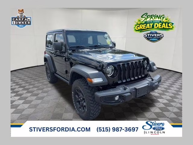 2022 Black Clearcoat Jeep Wrangler Willys 4X4 SUV