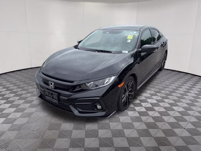 2021 Crystal Black Pearl Honda Civic Sport FWD Hatchback