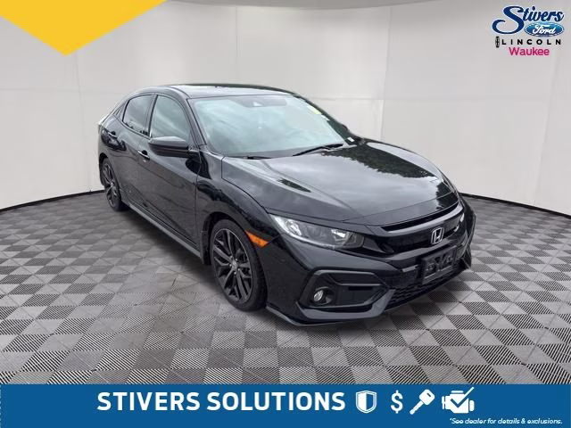 2021 Crystal Black Pearl Honda Civic Sport FWD Hatchback