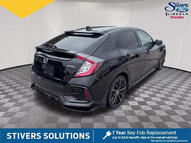 2021 Crystal Black Pearl Honda Civic Sport FWD Hatchback