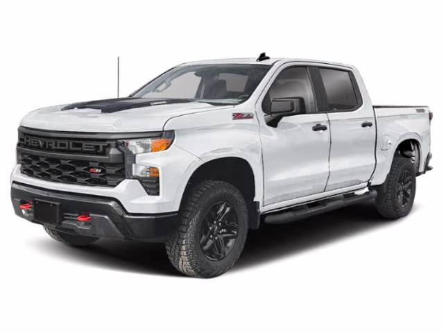 2025 Summit White Chevrolet Silverado 1500 Custom Trail Boss 4X4 Truck