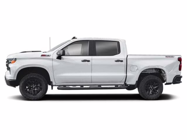 2025 Summit White Chevrolet Silverado 1500 Custom Trail Boss 4X4 Truck