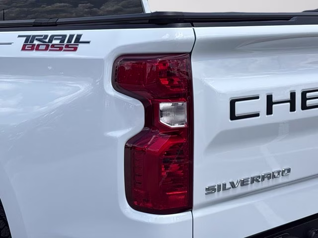 2025 Summit White Chevrolet Silverado 1500 Custom Trail Boss 4X4 Truck