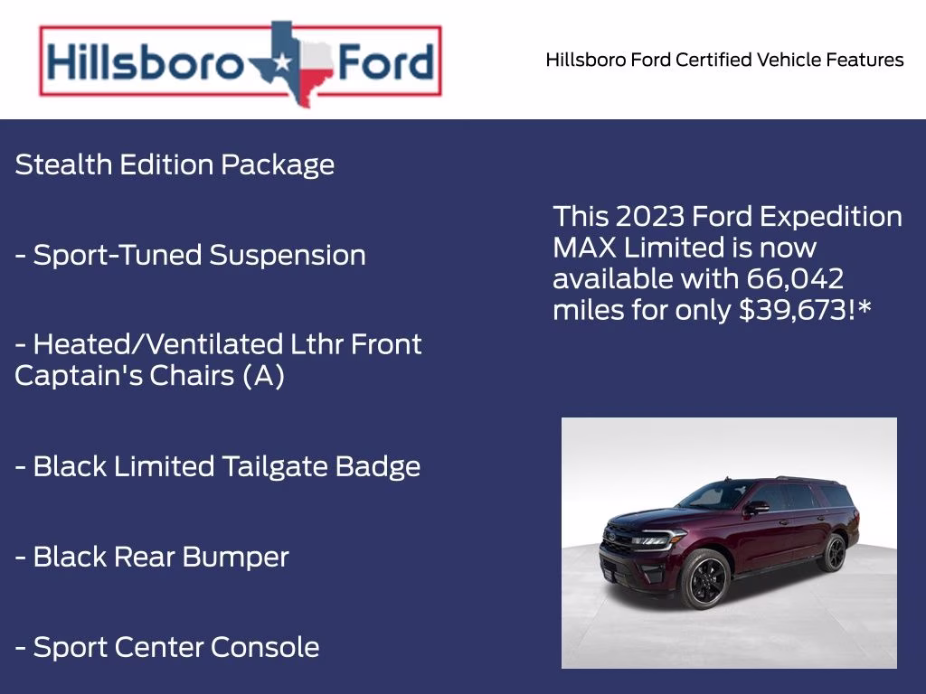 2023 Jewel Red Metallic Tinted Clearcoat Ford Expedition Max Limited RWD SUV