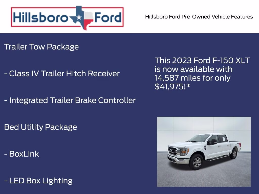 2023 Oxford White Ford F-150 XLT 4X4 Truck