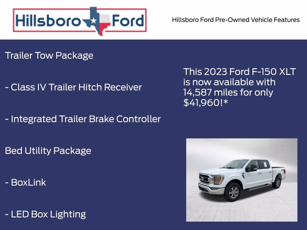 2023 Oxford White Ford F-150 XLT 4X4 Truck