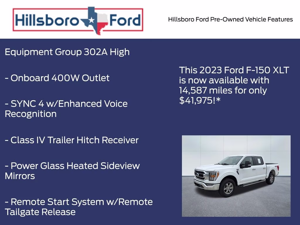 2023 Oxford White Ford F-150 XLT 4X4 Truck