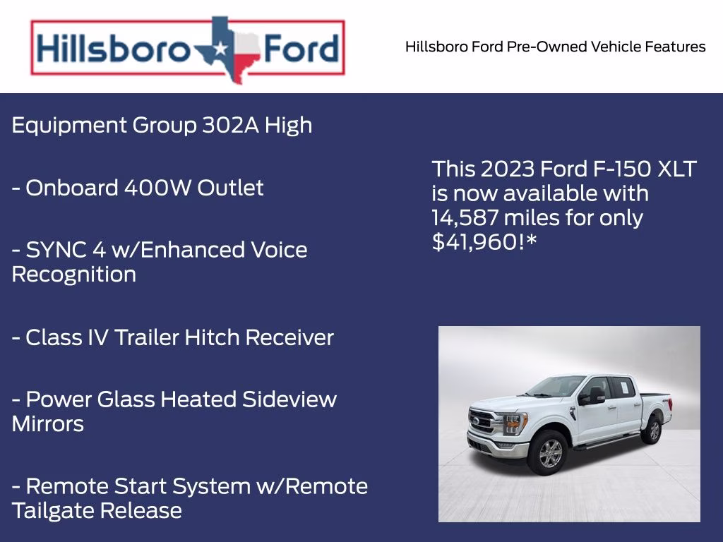 2023 Oxford White Ford F-150 XLT 4X4 Truck