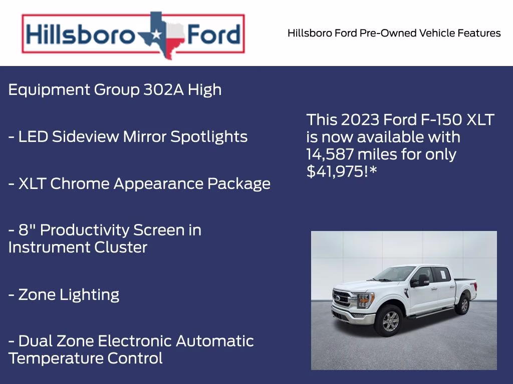 2023 Oxford White Ford F-150 XLT 4X4 Truck