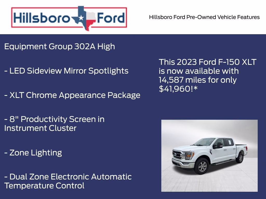 2023 Oxford White Ford F-150 XLT 4X4 Truck