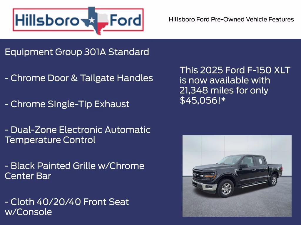 2025 Agate Black Metallic Ford F-150 XLT 4X4 Truck