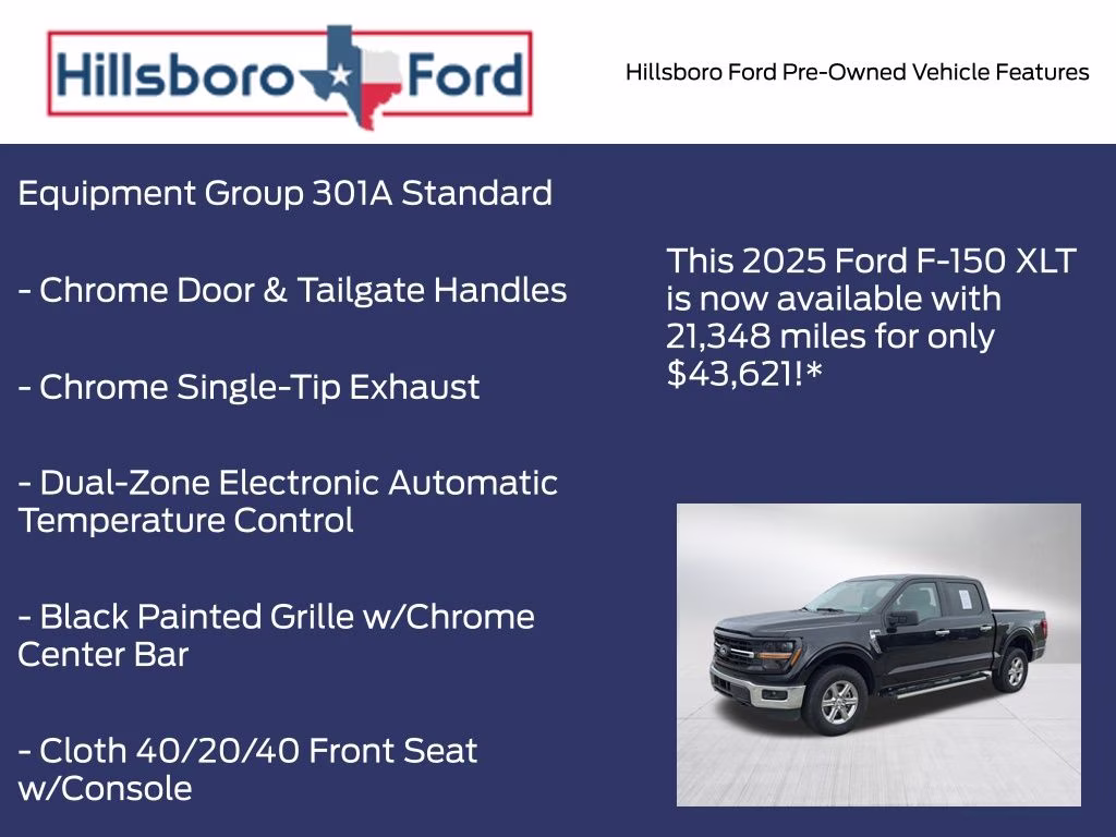 2025 Agate Black Metallic Ford F-150 XLT 4X4 Truck