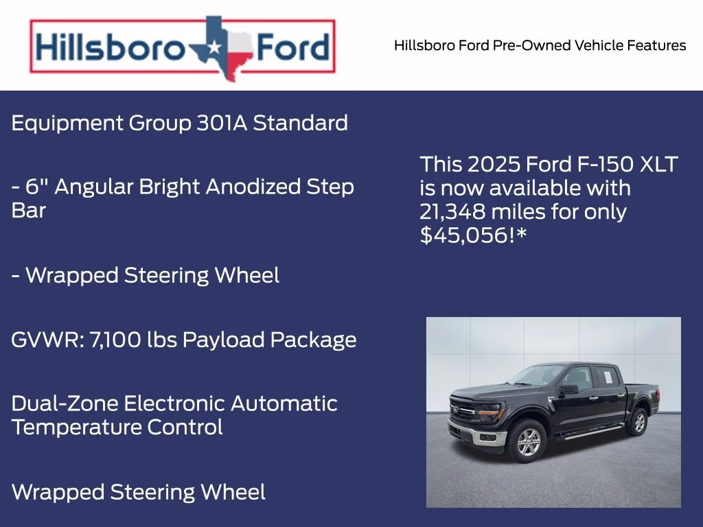 2025 Agate Black Metallic Ford F-150 XLT 4X4 Truck