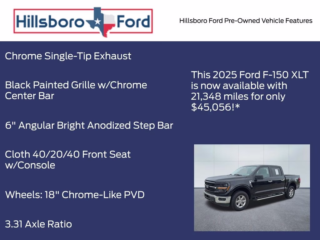 2025 Agate Black Metallic Ford F-150 XLT 4X4 Truck