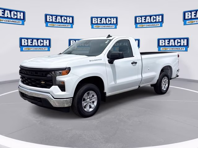 2025 Summit White Chevrolet Silverado 1500 WT RWD Truck