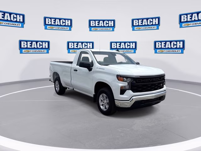 2025 Summit White Chevrolet Silverado 1500 WT RWD Truck
