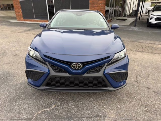 2024 Blue Toyota Camry SE FWD Sedan