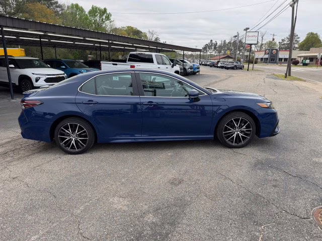 2024 Blue Toyota Camry SE FWD Sedan