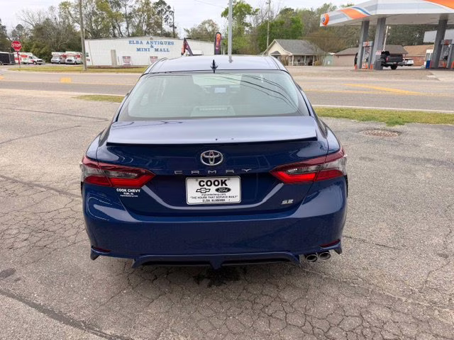 2024 Blue Toyota Camry SE FWD Sedan