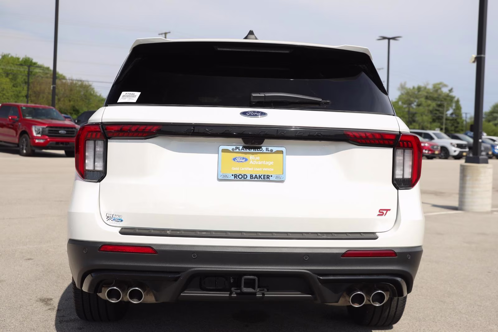 2025 Star White Metallic Tri-Coat Ford Explorer ST 4X4 SUV