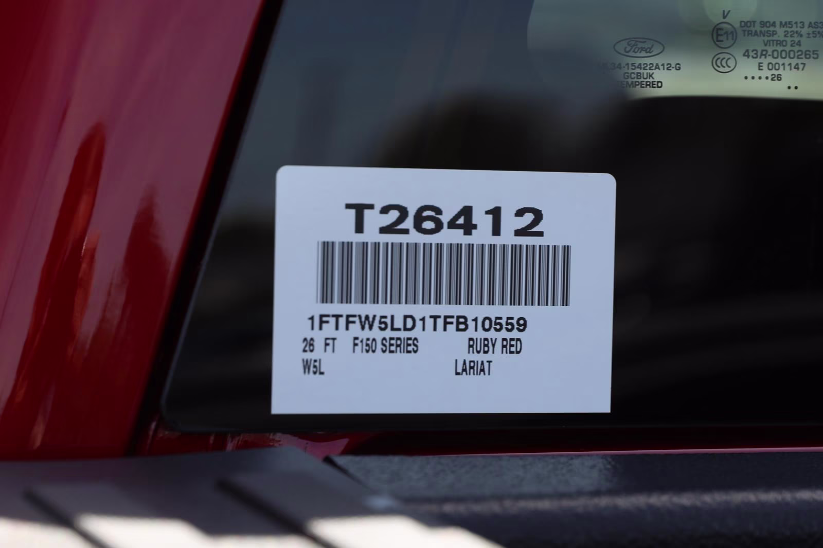 2026 Ruby Red Metallic Tinted Clearcoat Ford F-150 LARIAT 4X4 Truck