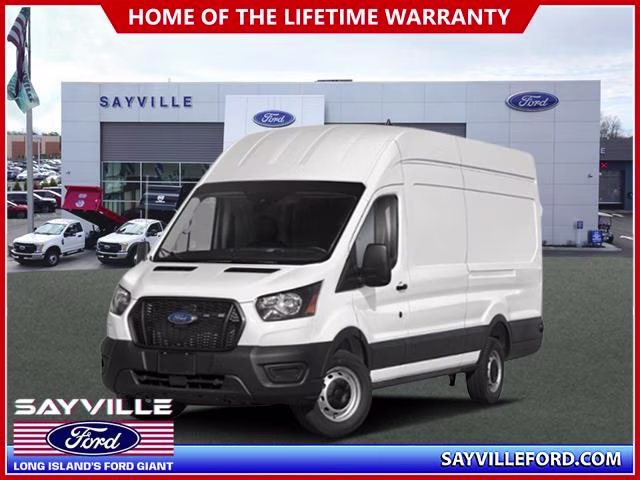 2026 Oxford White Ford Transit Cargo Van T-350 148 EL Hi Rf 9500 GVWR RWD RWD Van