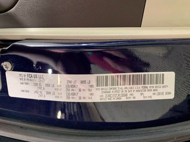 2018 Jazz Blue Pearlcoat Chrysler Pacifica Touring Plus FWD Van