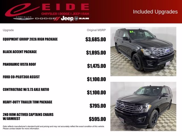 2021 Agate Black Metallic Ford Expedition XLT 4X4 SUV