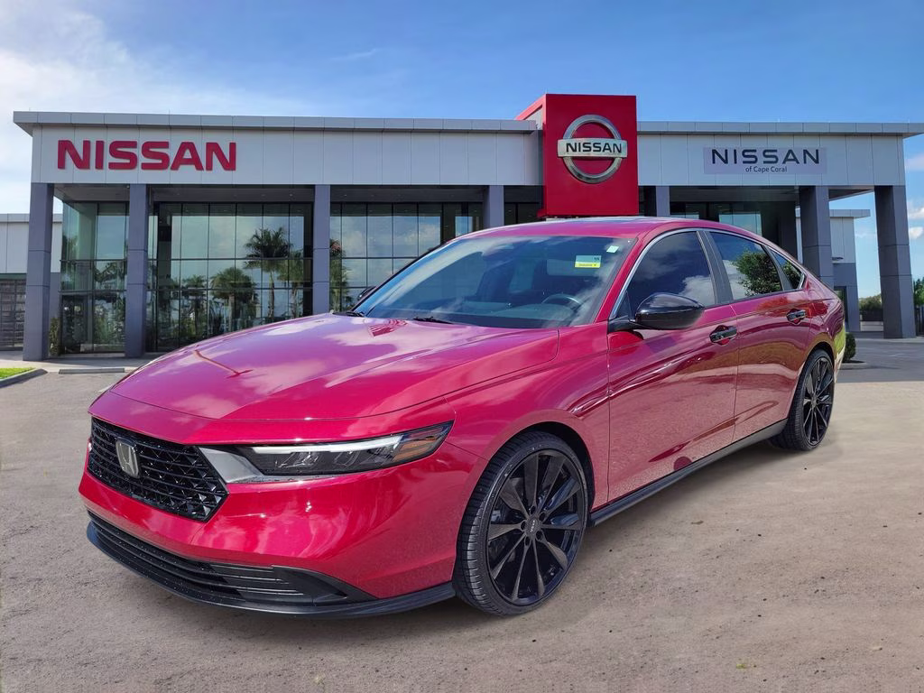 2023 Radiant Red Metallic Honda Accord Hybrid Sport FWD Sedan