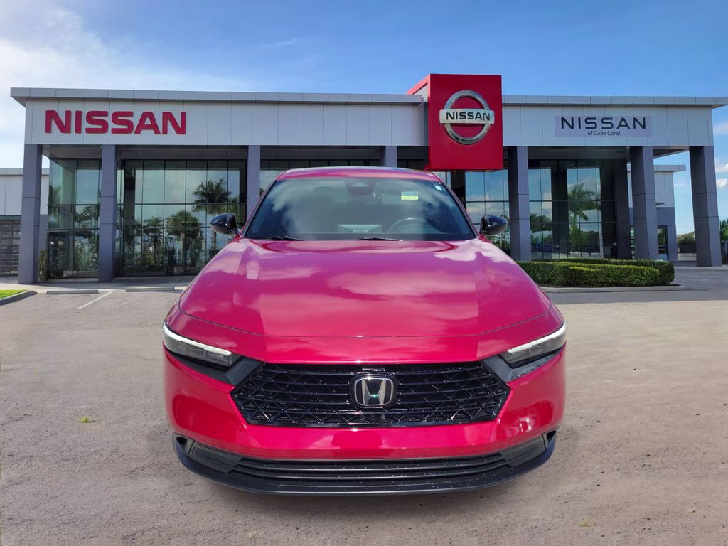 2023 Radiant Red Metallic Honda Accord Hybrid Sport FWD Sedan