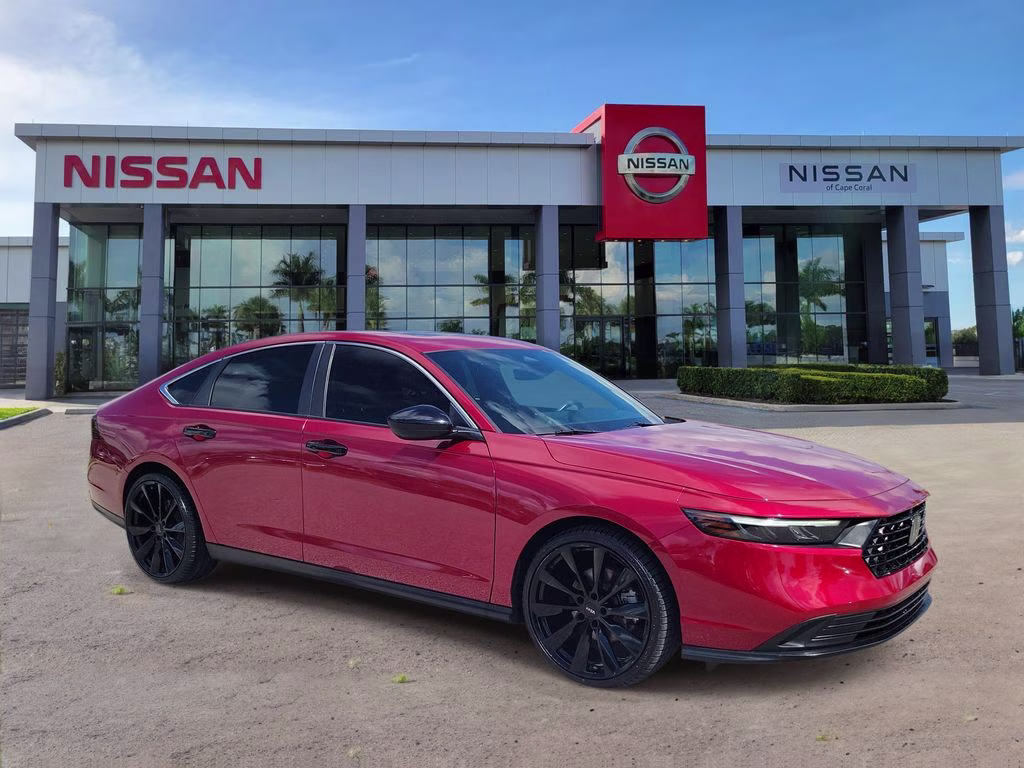 2023 Radiant Red Metallic Honda Accord Hybrid Sport FWD Sedan