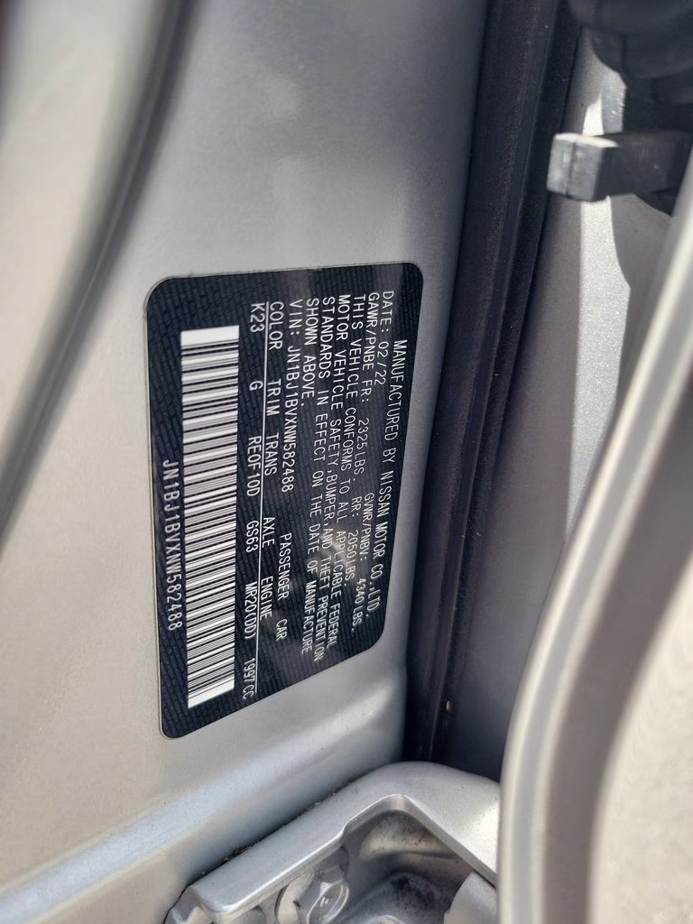 2022 Brilliant Silver Metallic Nissan Rogue Sport SV FWD SUV